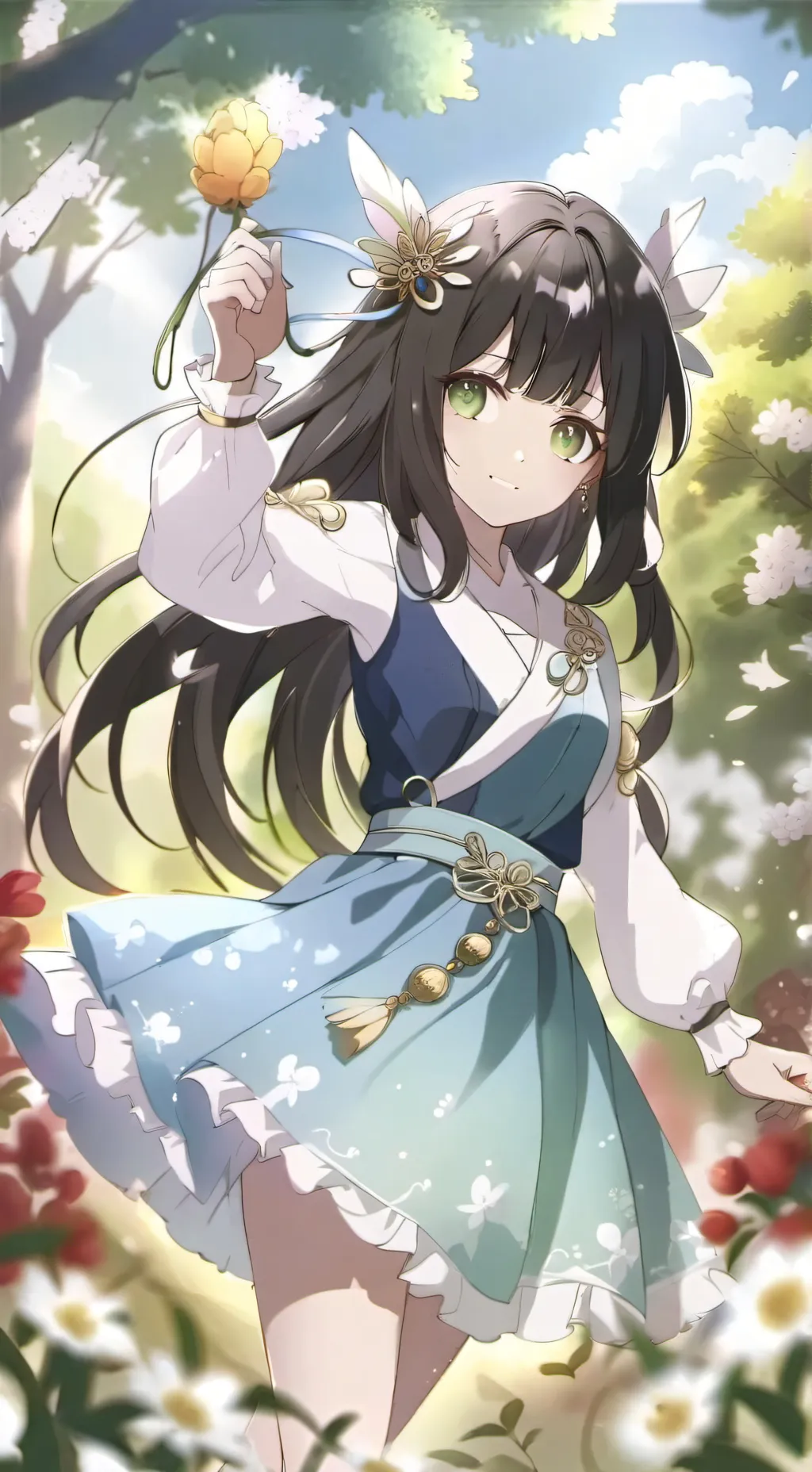 ai character: Cute girl background