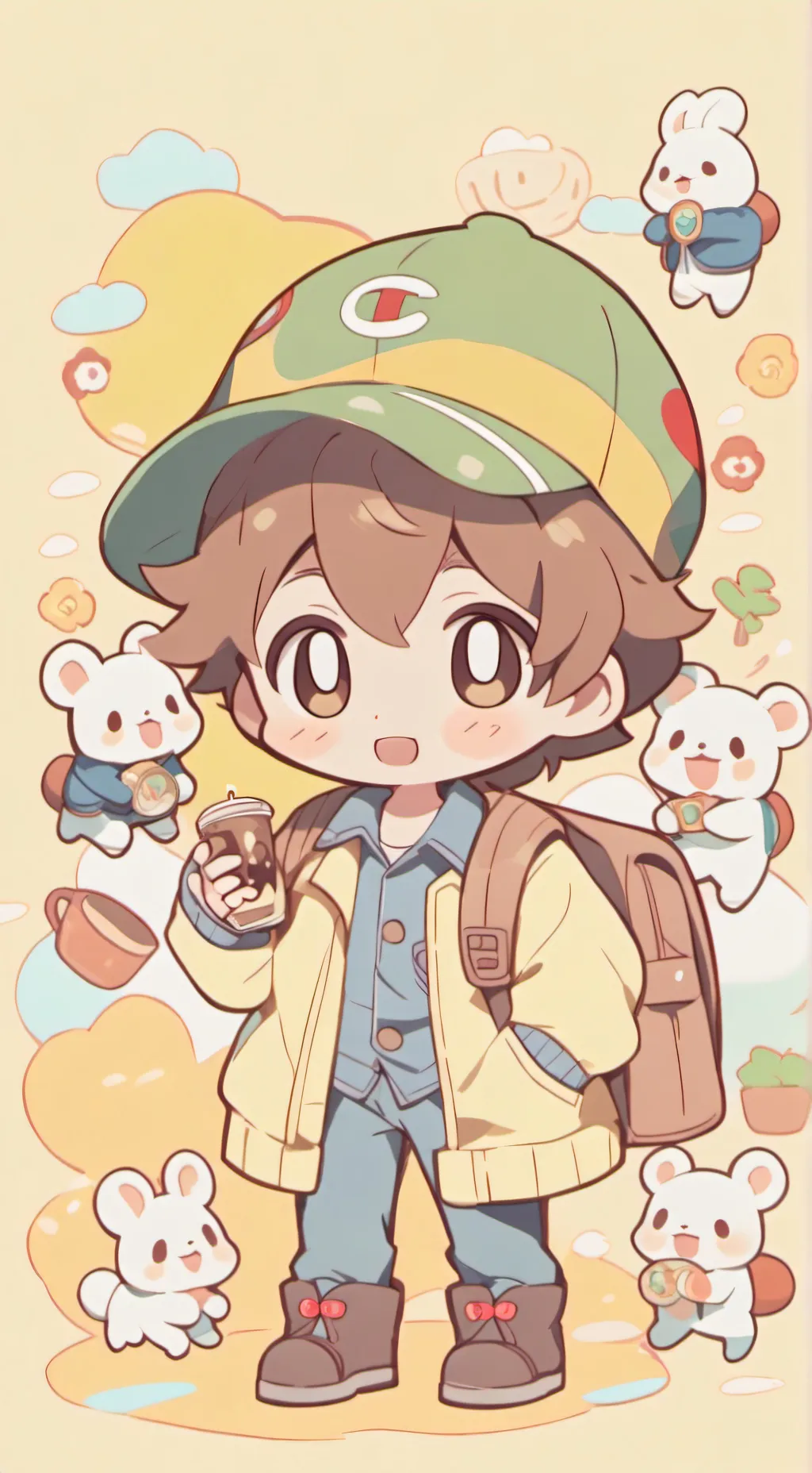 ai character: Goldie and trips w background