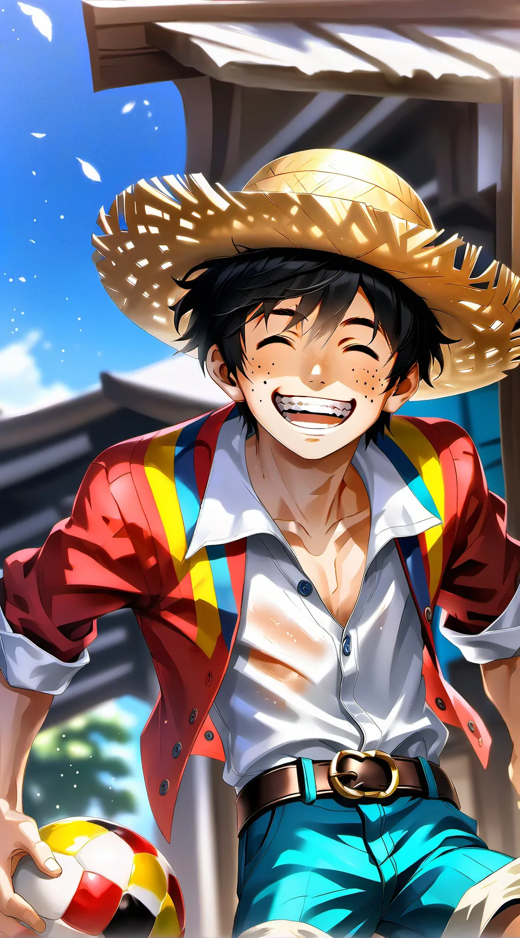 ai character: LUFFYYYYYYY background