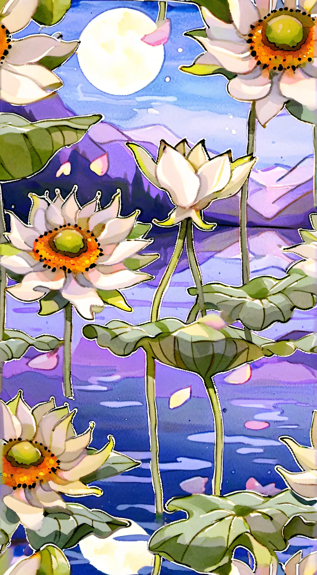 ai character: moonflower background