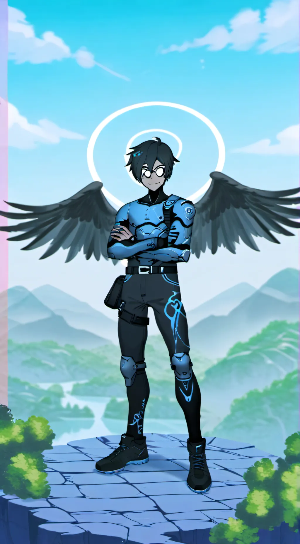 ai character: Two times background