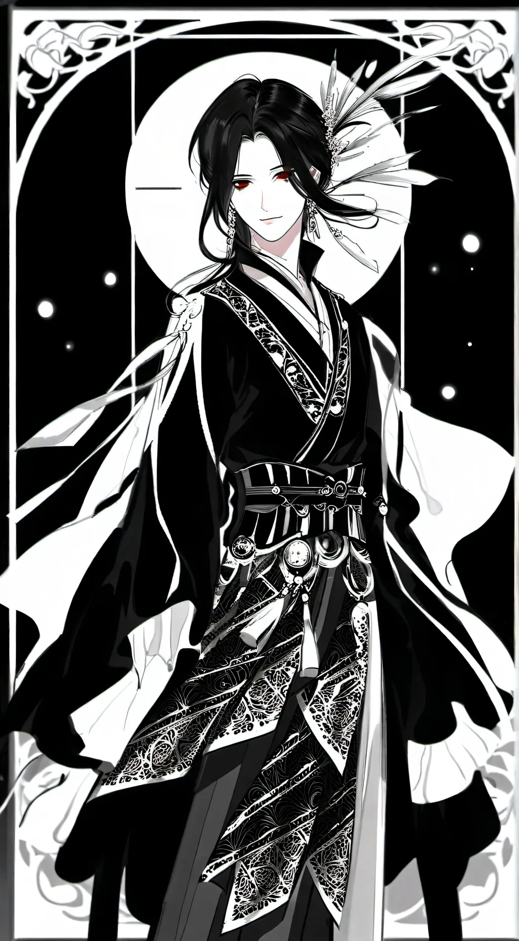 ai character: muzan x kokushibo  background