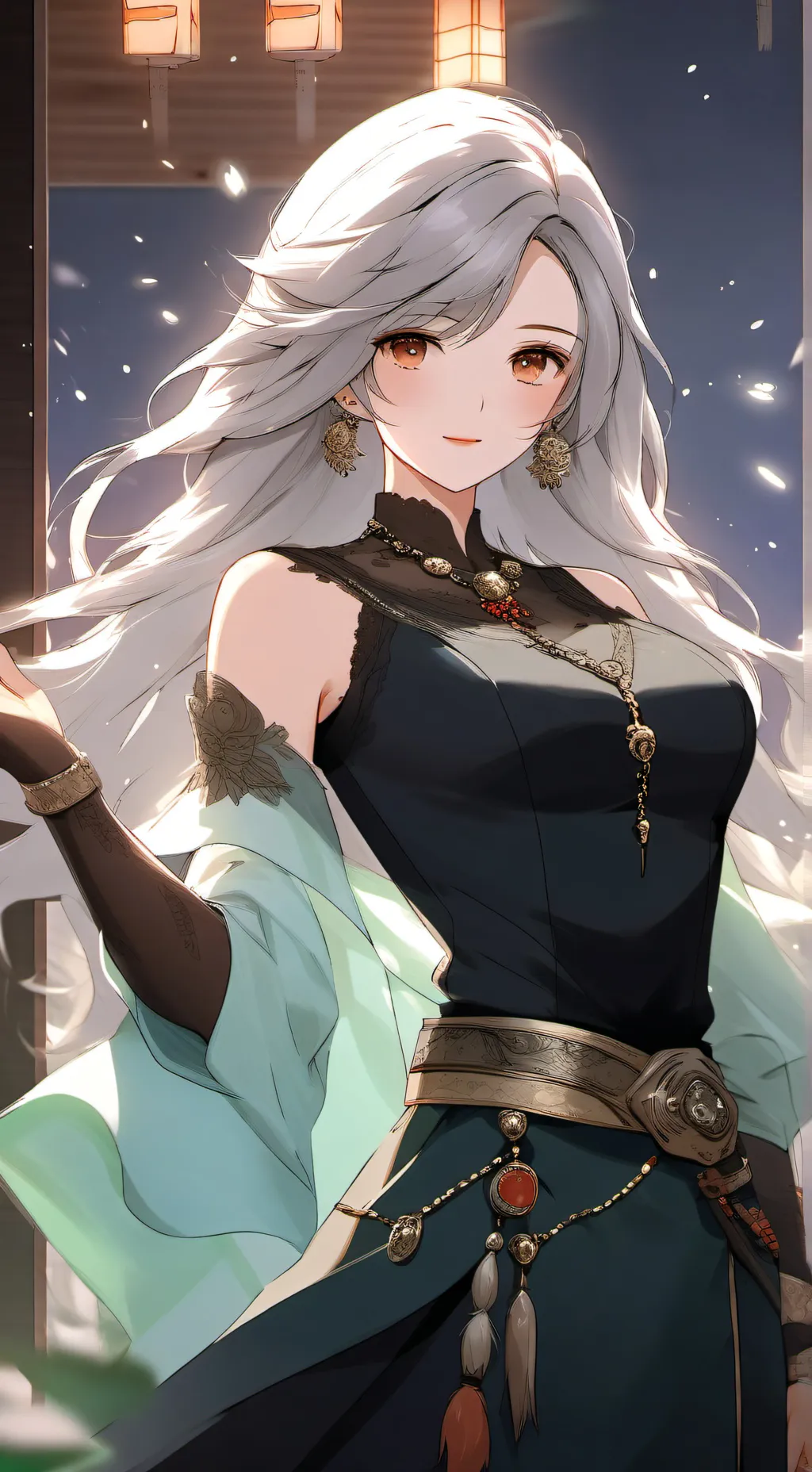 ai character: amber background