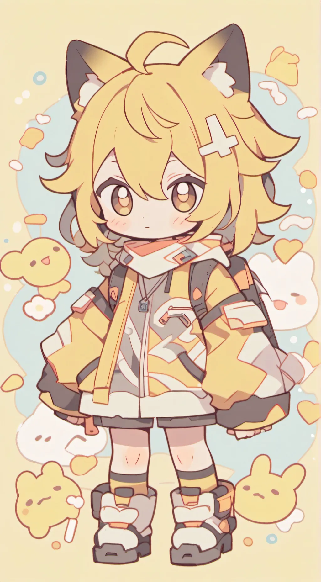 ai character: tails en colegio  background