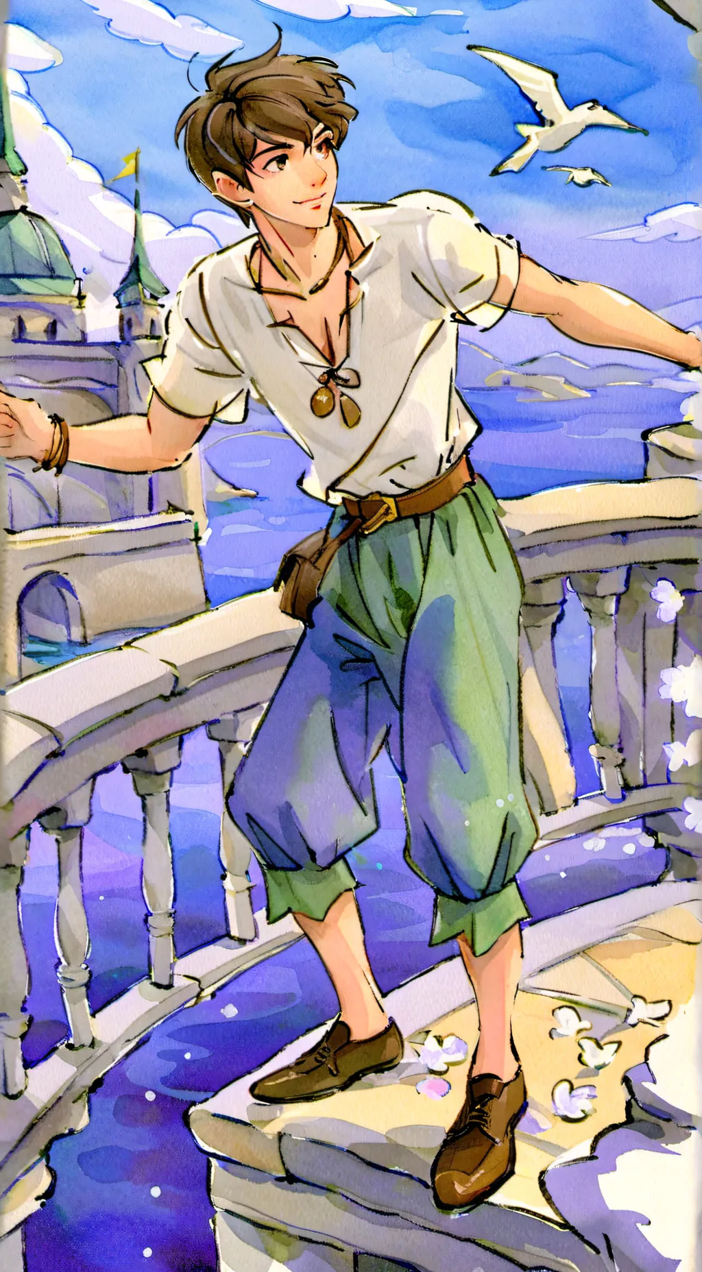 ai character: Peter pan  background