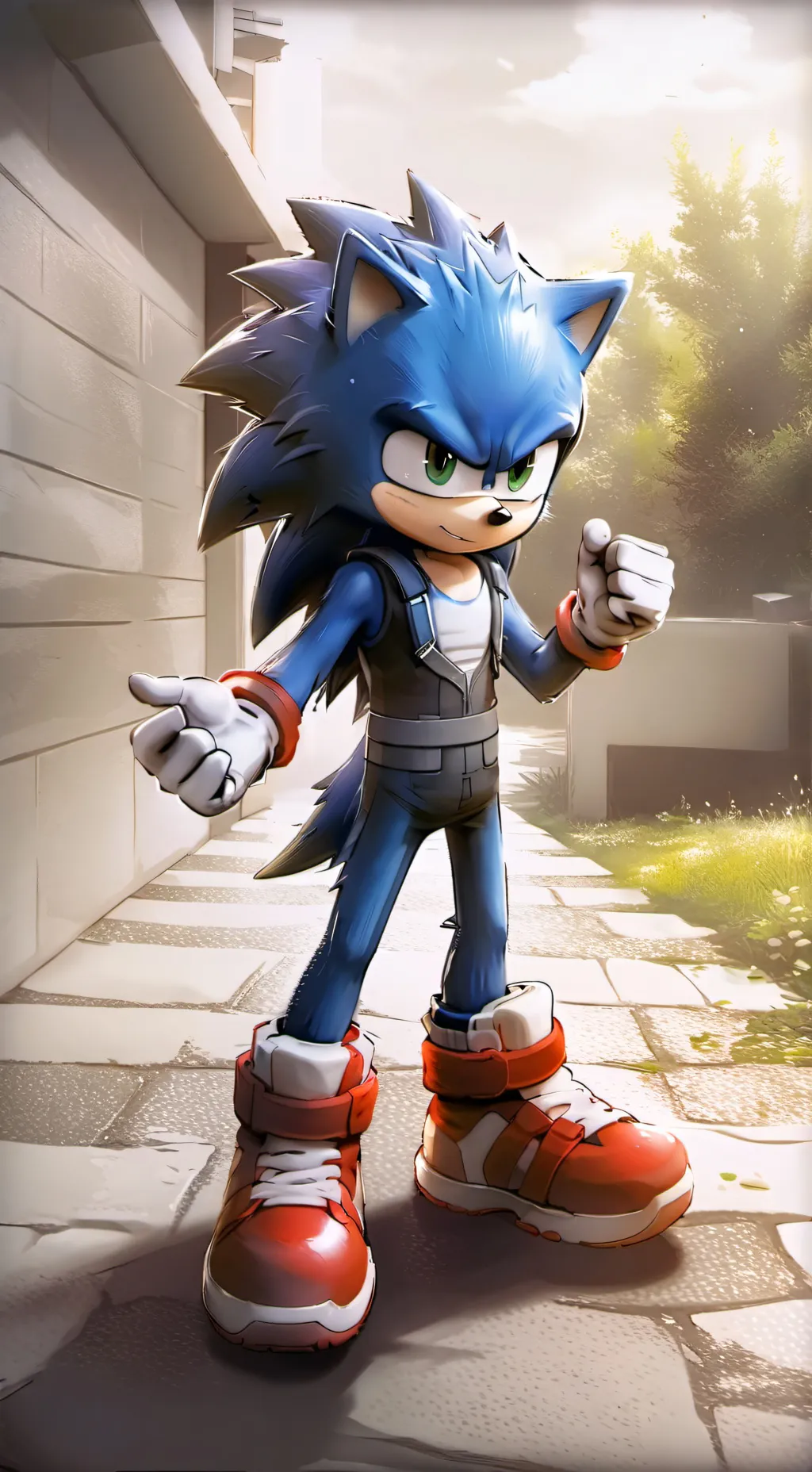 ai character: sonic 3  background