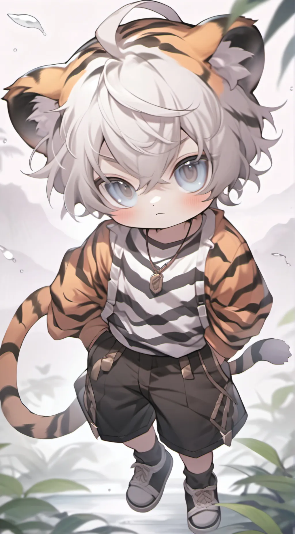 ai character: Striped Tiger Spirit background