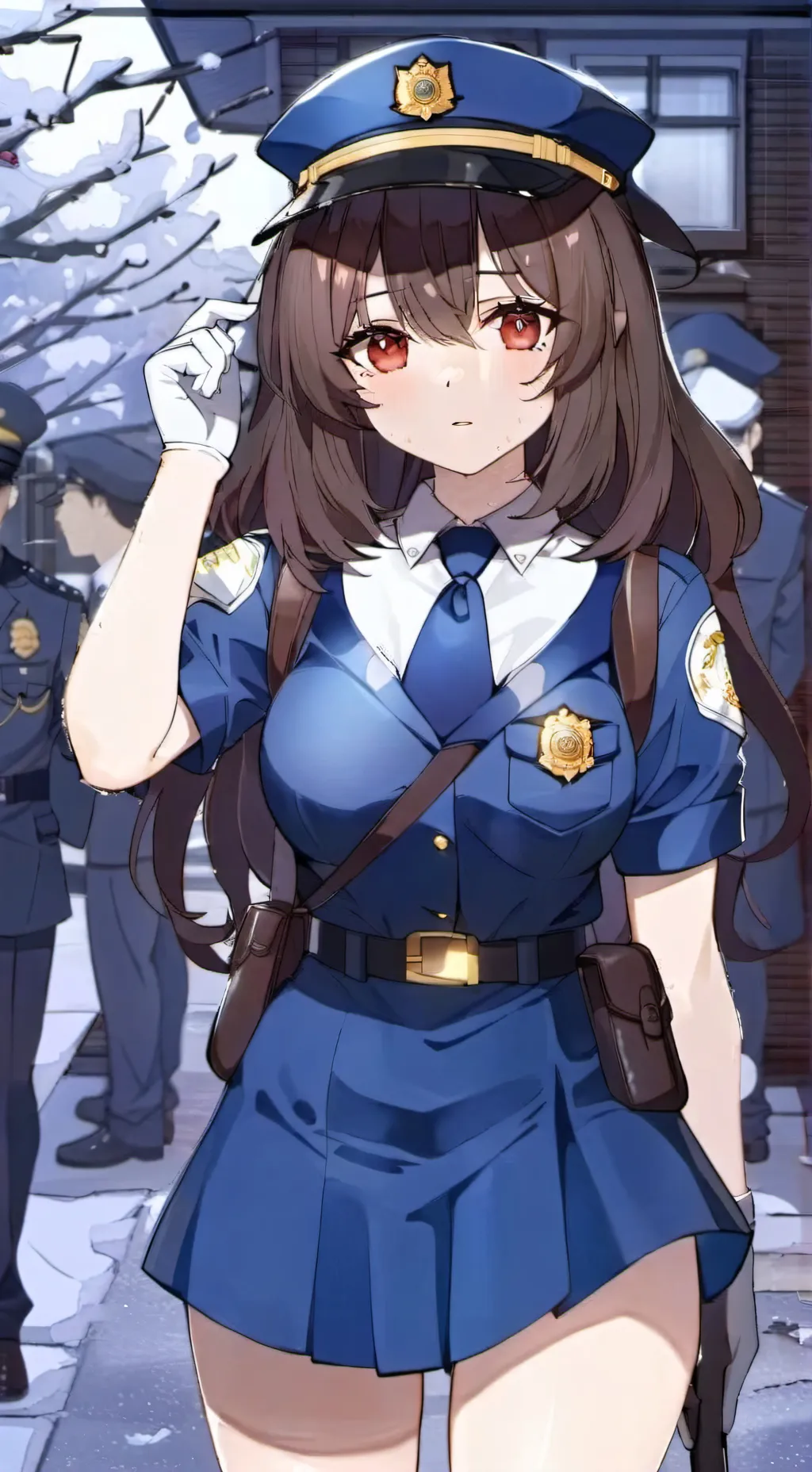 ai character: Police Freya background