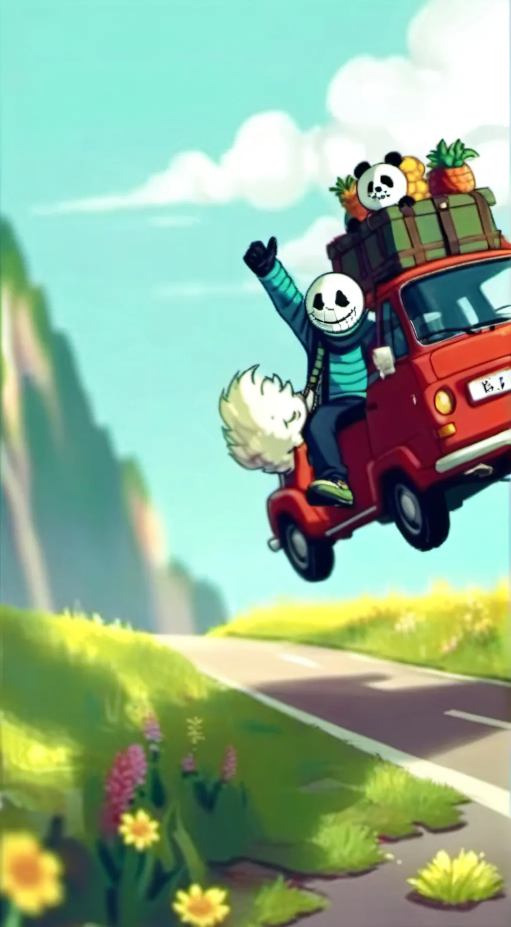 ai character: Undertale trip background