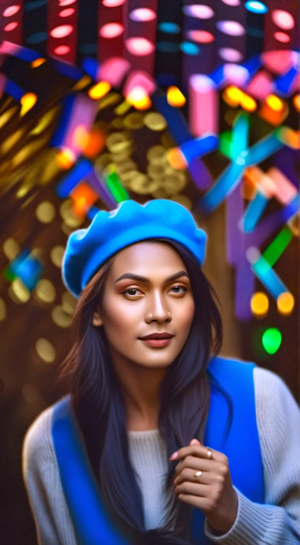 ai character: Pam  background