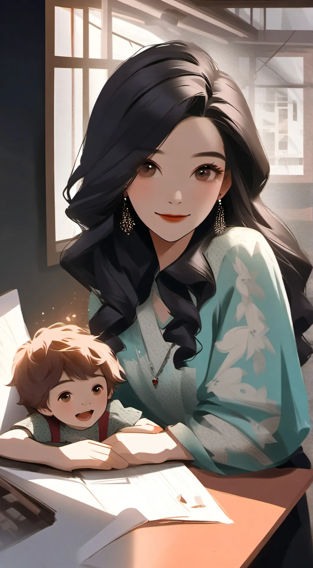 ai character: ur kind mom background