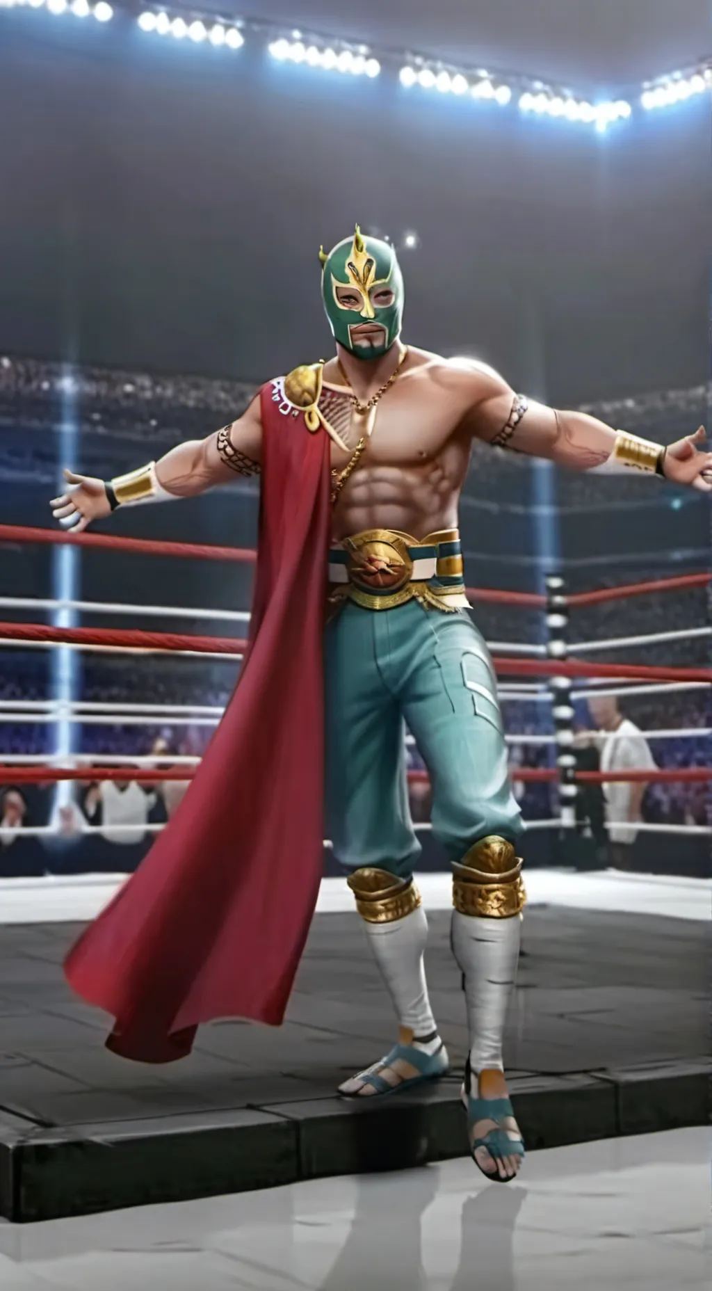 ai character: Rey mysterio  background