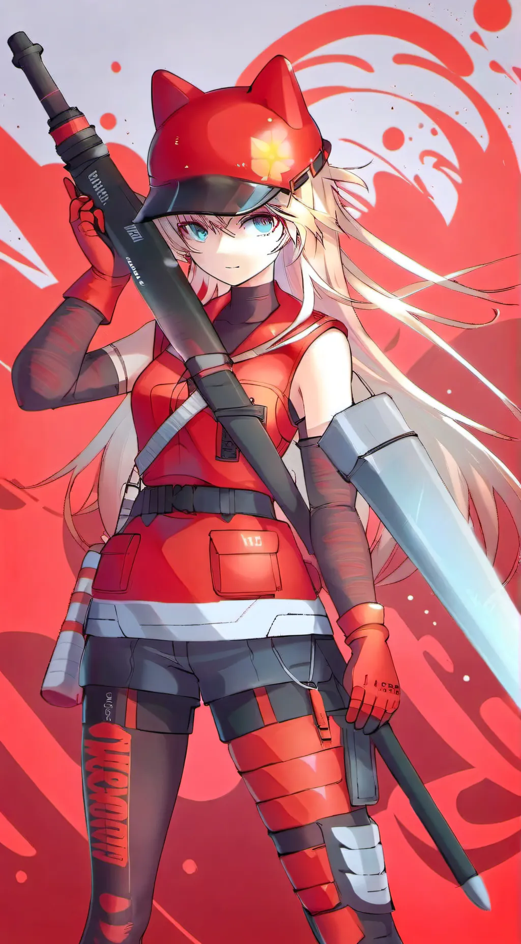 ai character: Megagirl Zero background