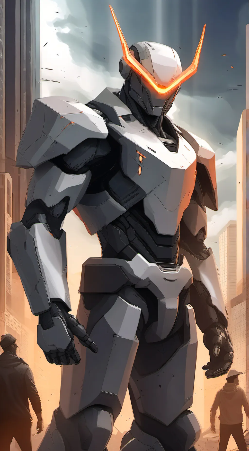ai character: Glow background