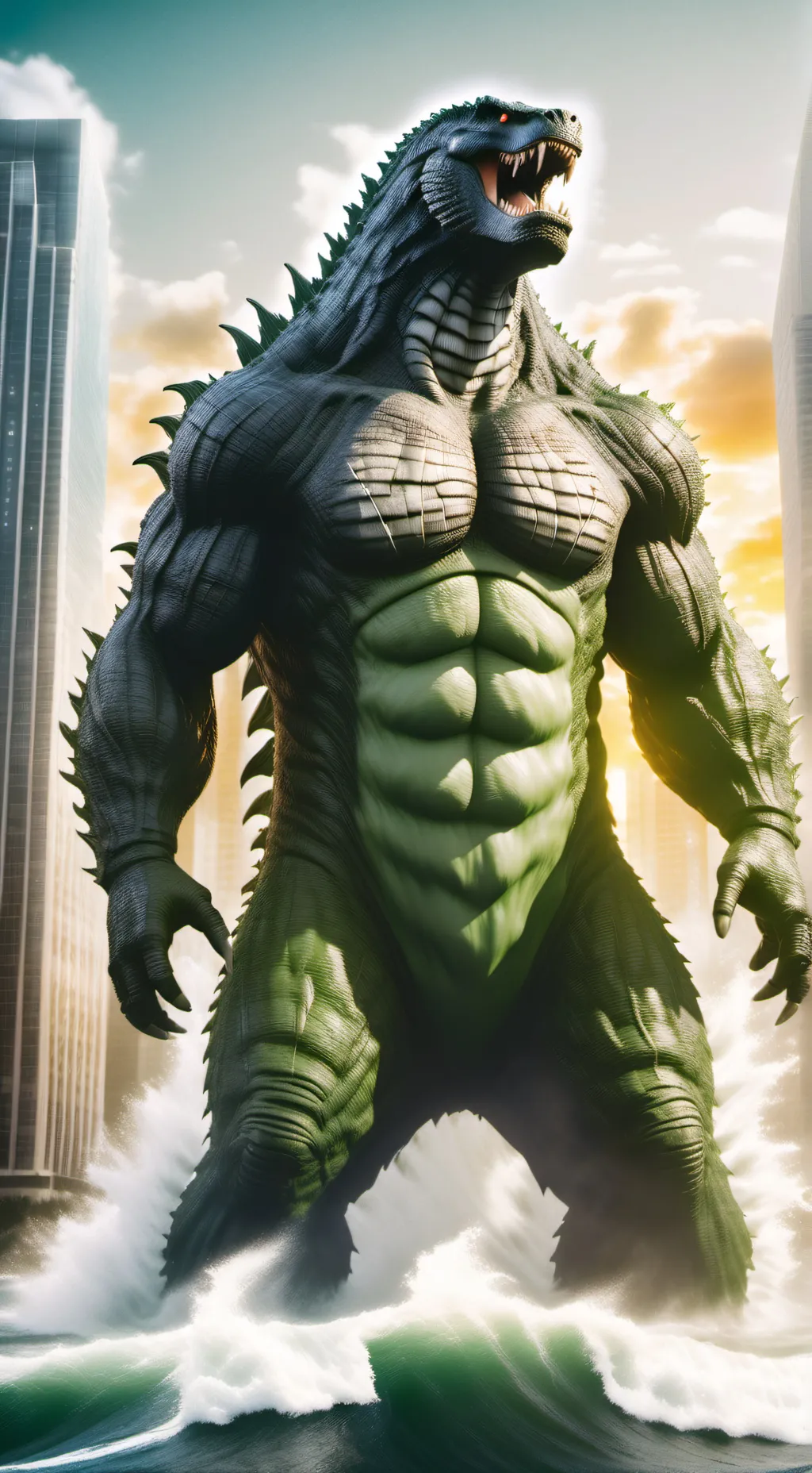 ai character: monsterverse background