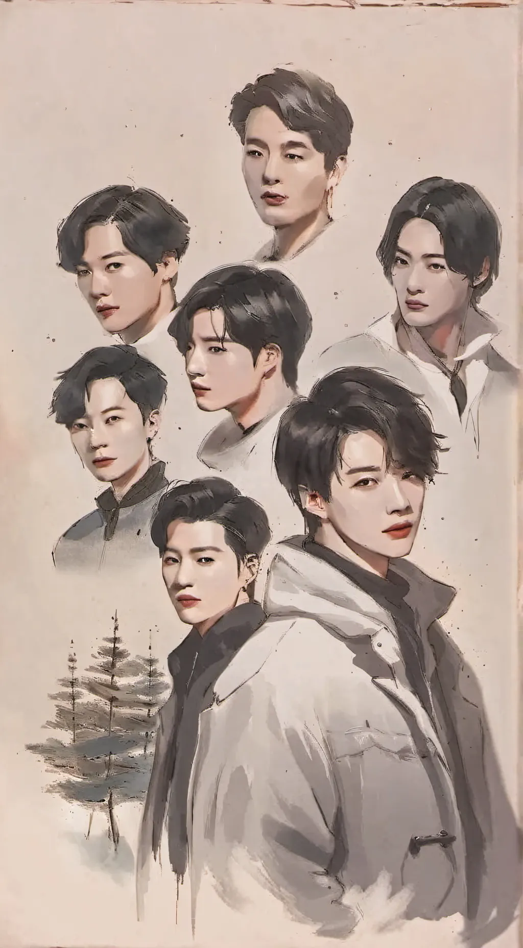 ai character: bts  background