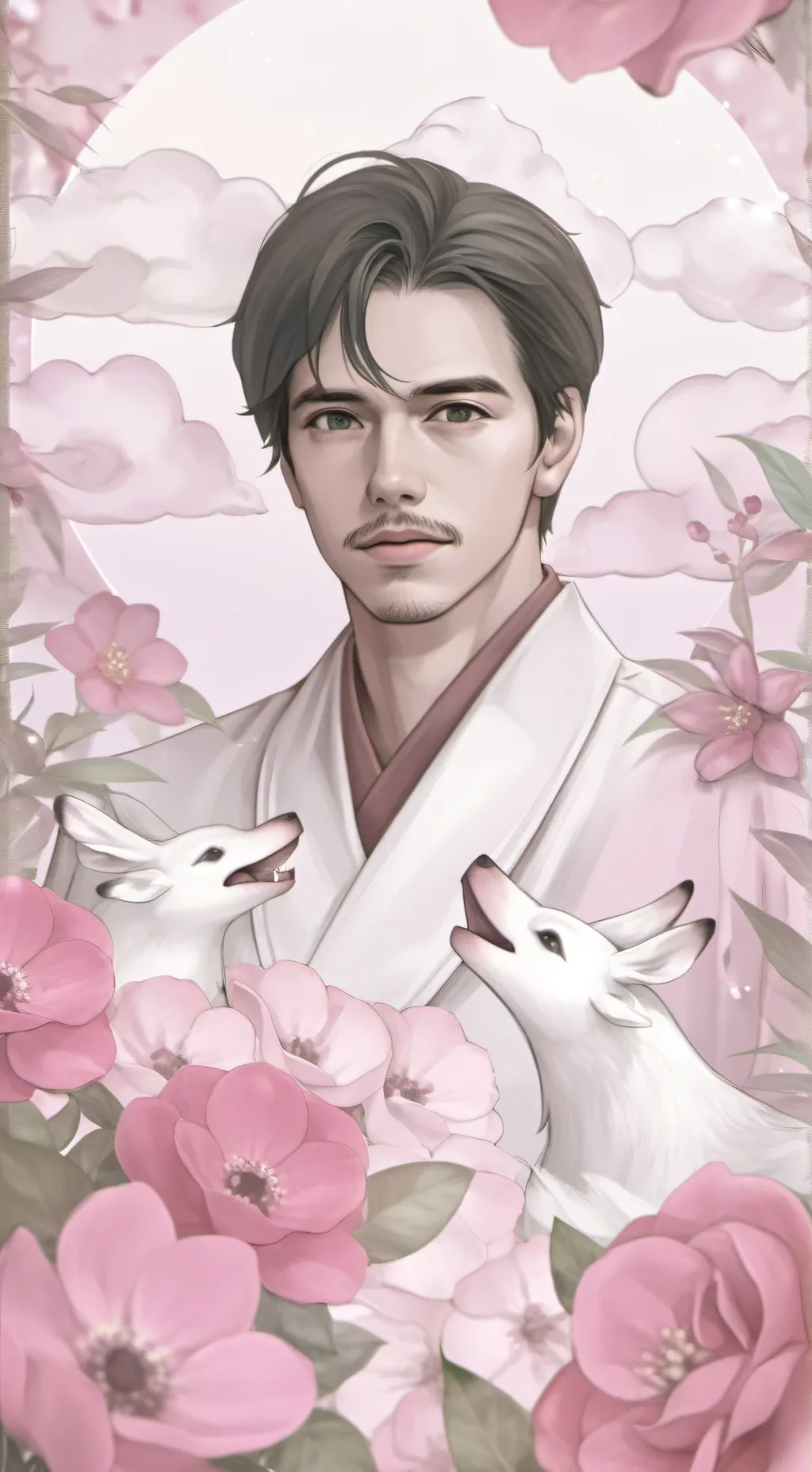 ai character: Charlie White background