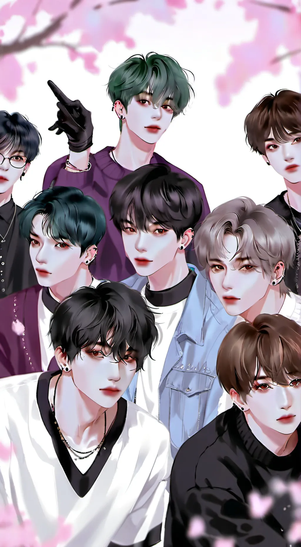 ai character: stray kids  background