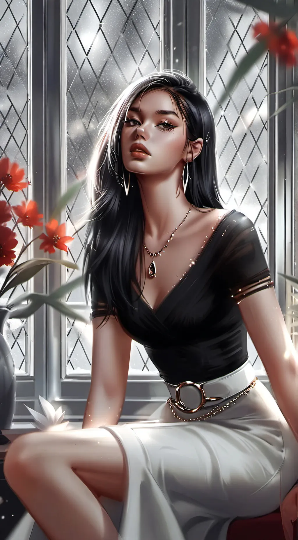 ai character: Dahlia background