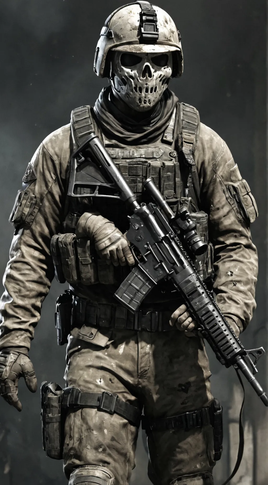 ai character: ghost& price  background
