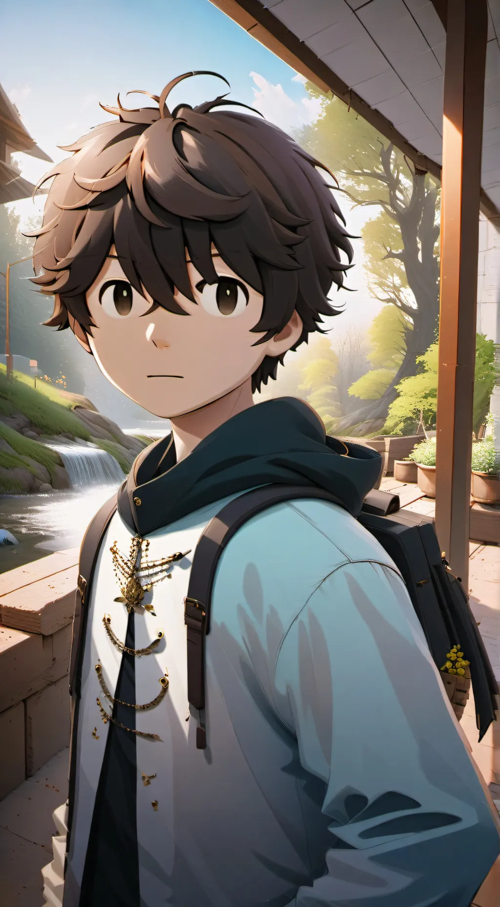 ai character: sam x santi background