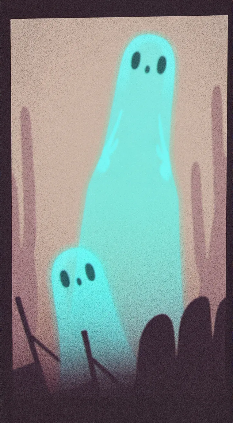 ai character: Ghost cat background