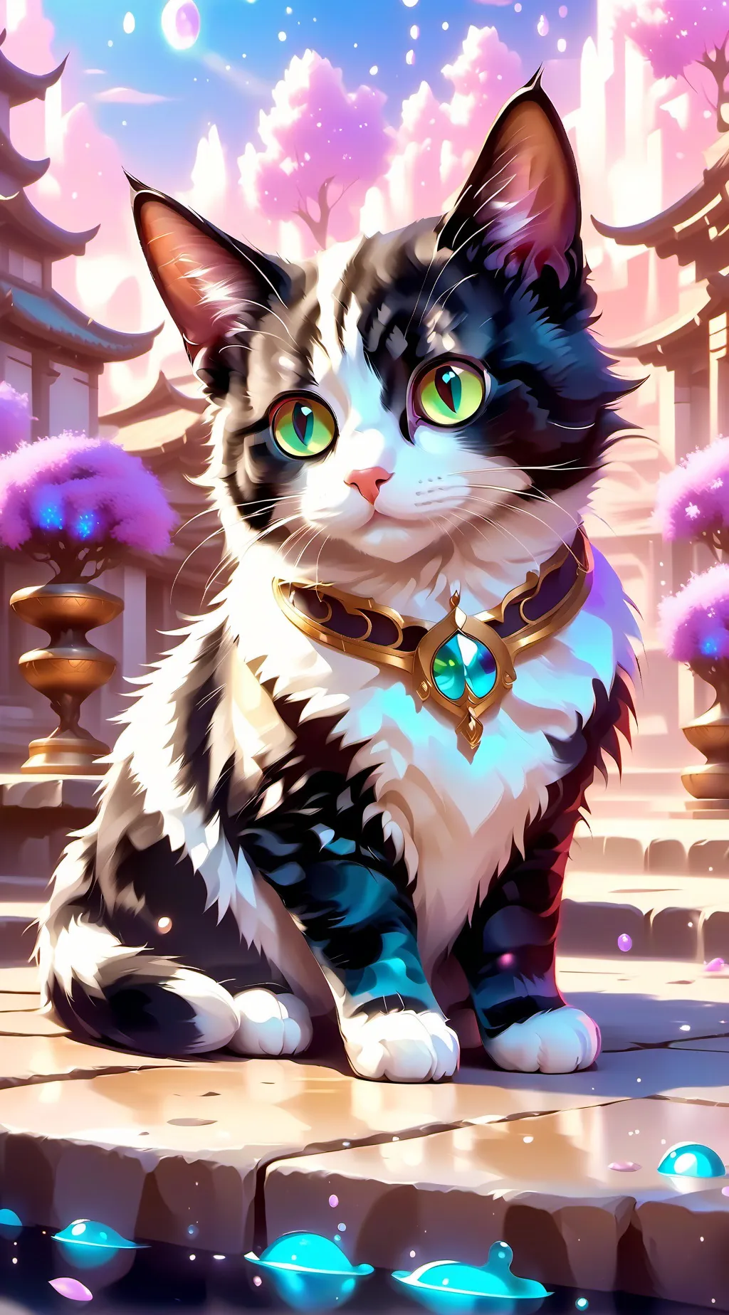 ai character: Luna mimosa background