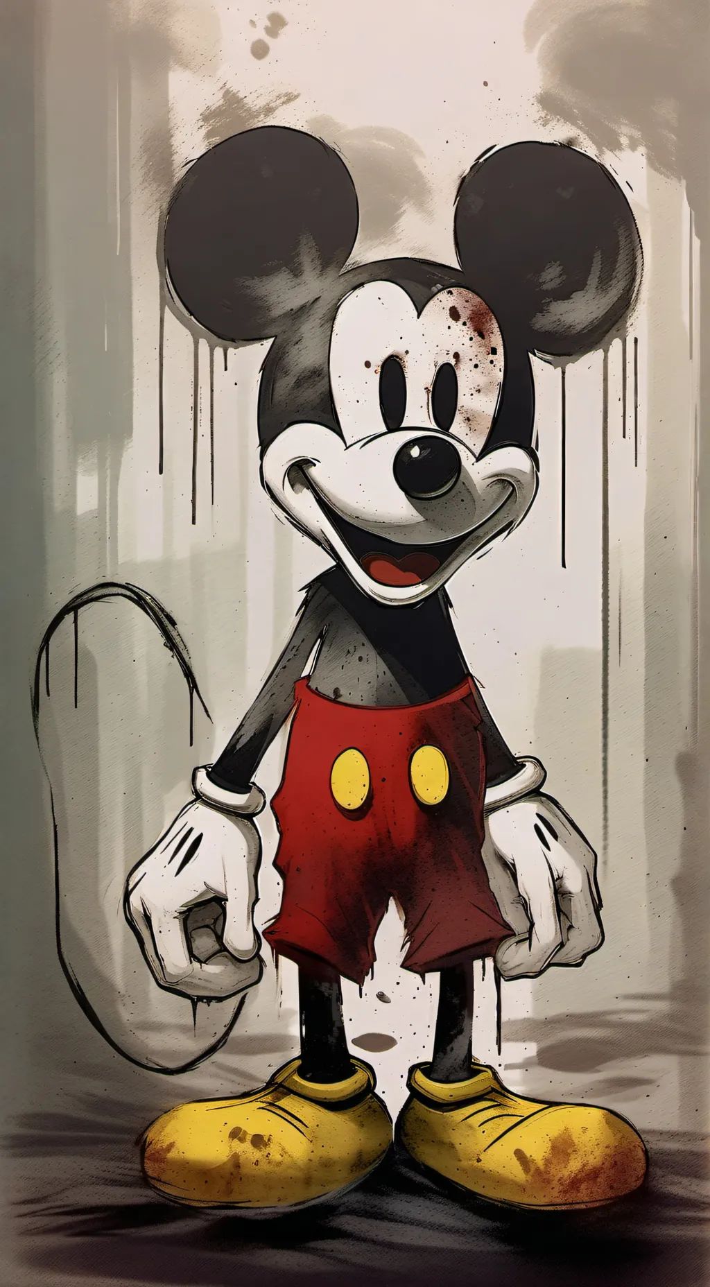 ai character: EVIL MICKEY!? background