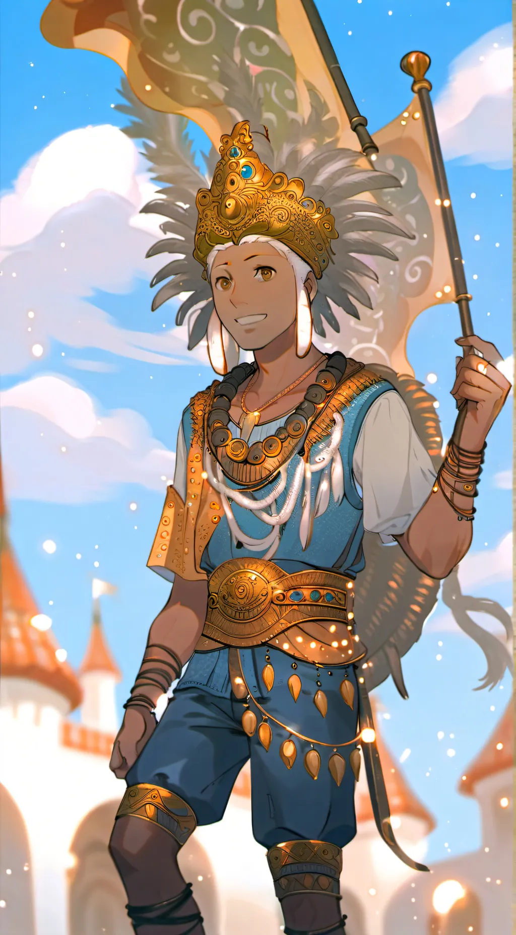 ai character: SPRUNKI Y CARNAVAR background