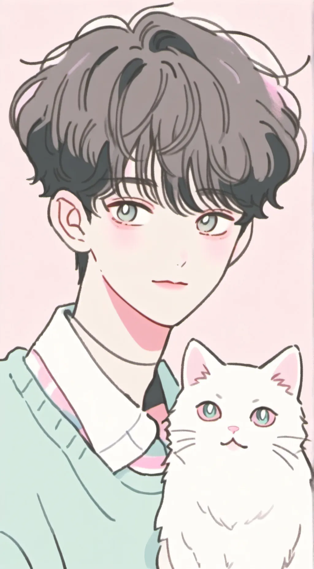 ai character: Nathan the catboy background