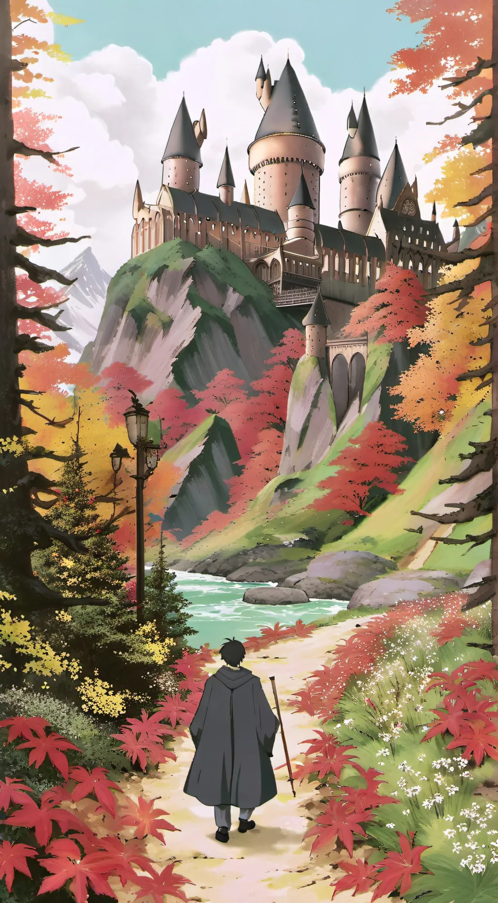 ai character: Hogwarts afterlife background
