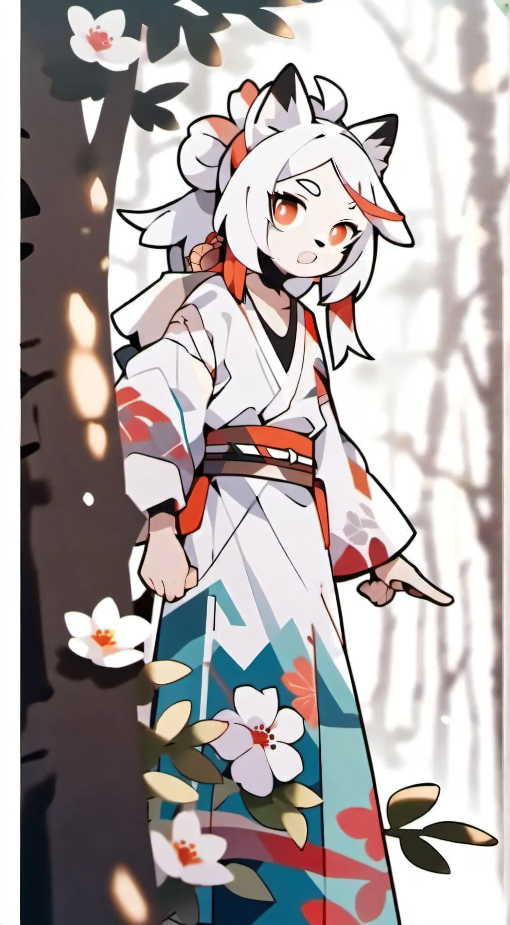 ai character: Pqueña mapache 🦝 background