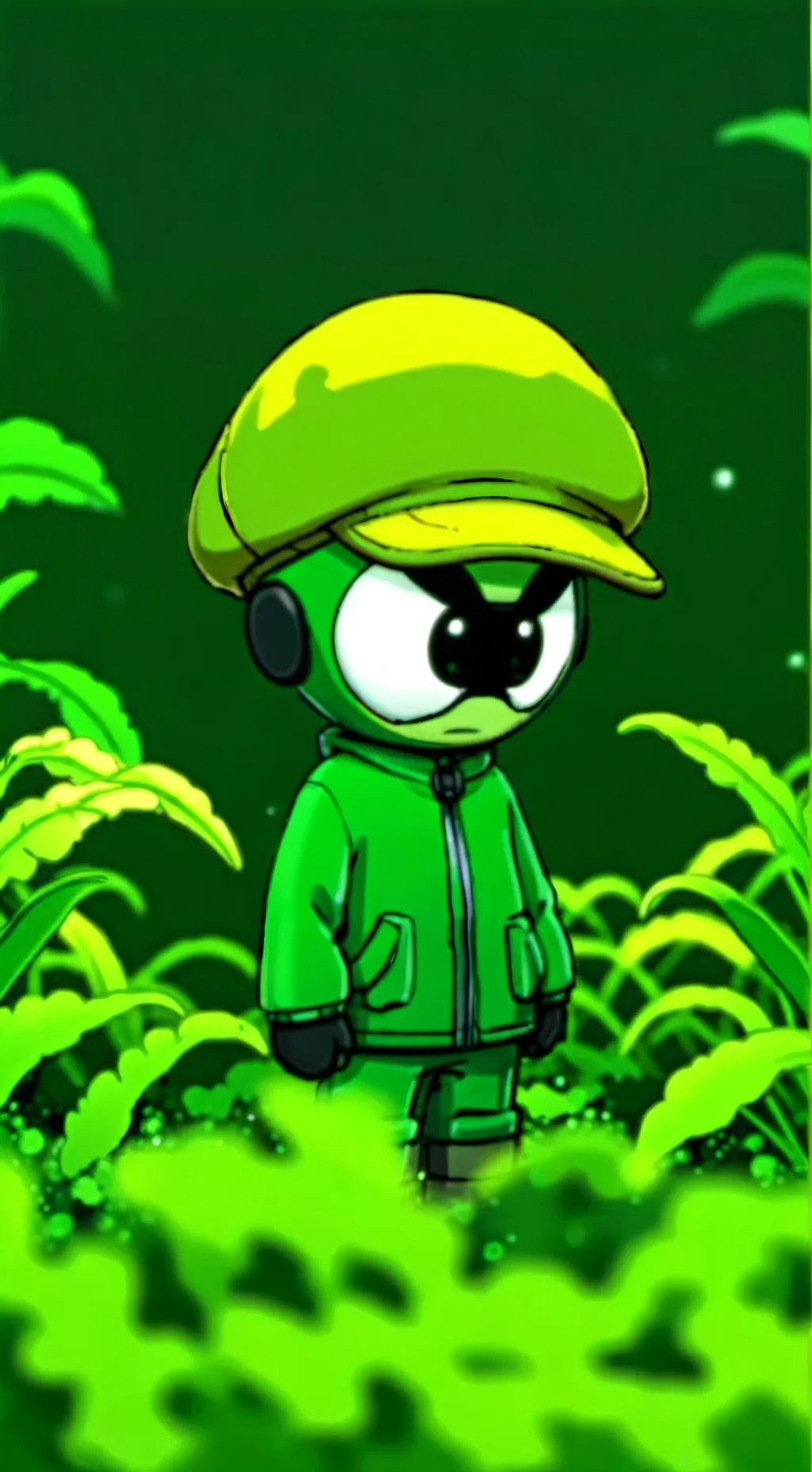 ai character: горох ПВЗ background