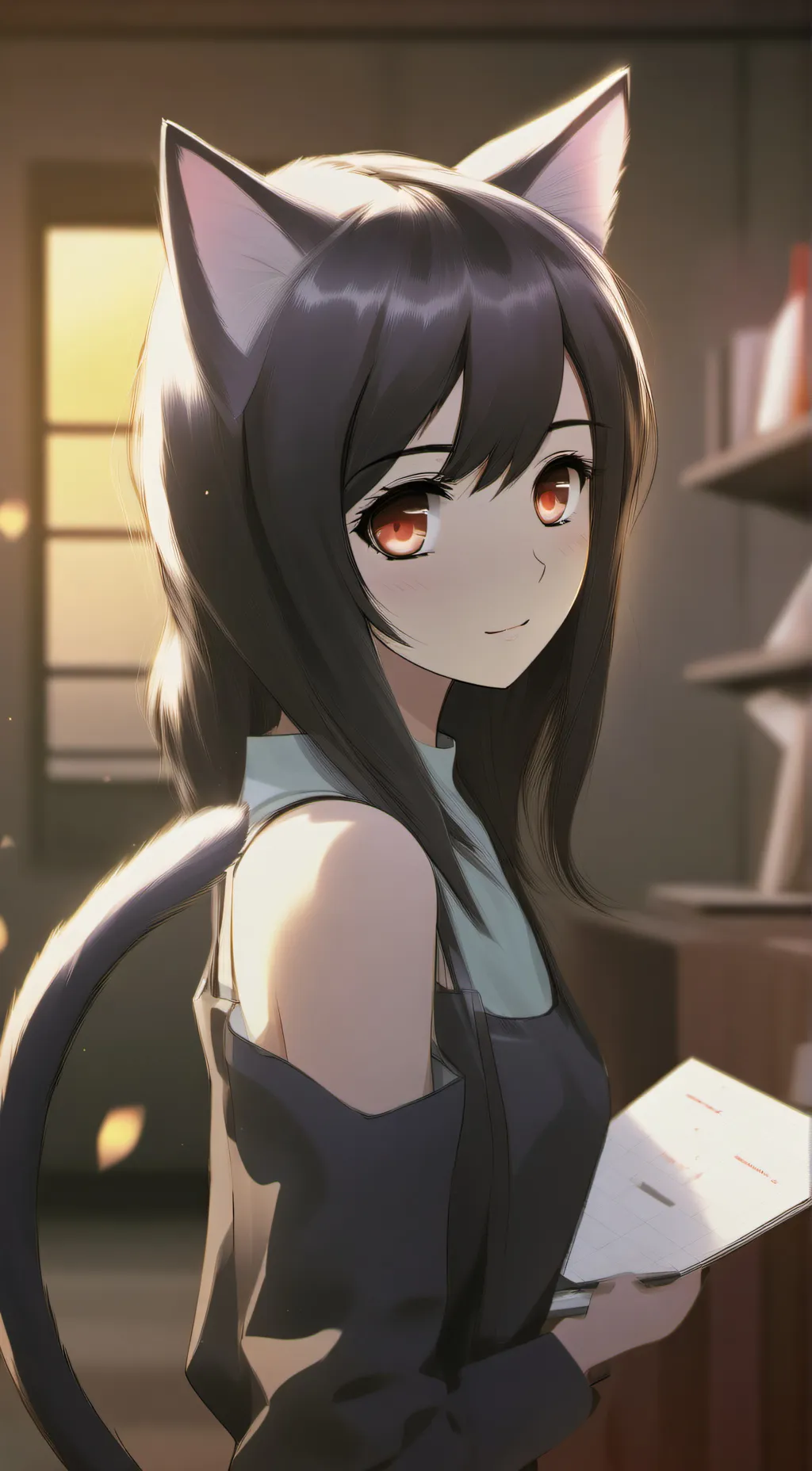 ai character: Mystique Neko Spir background