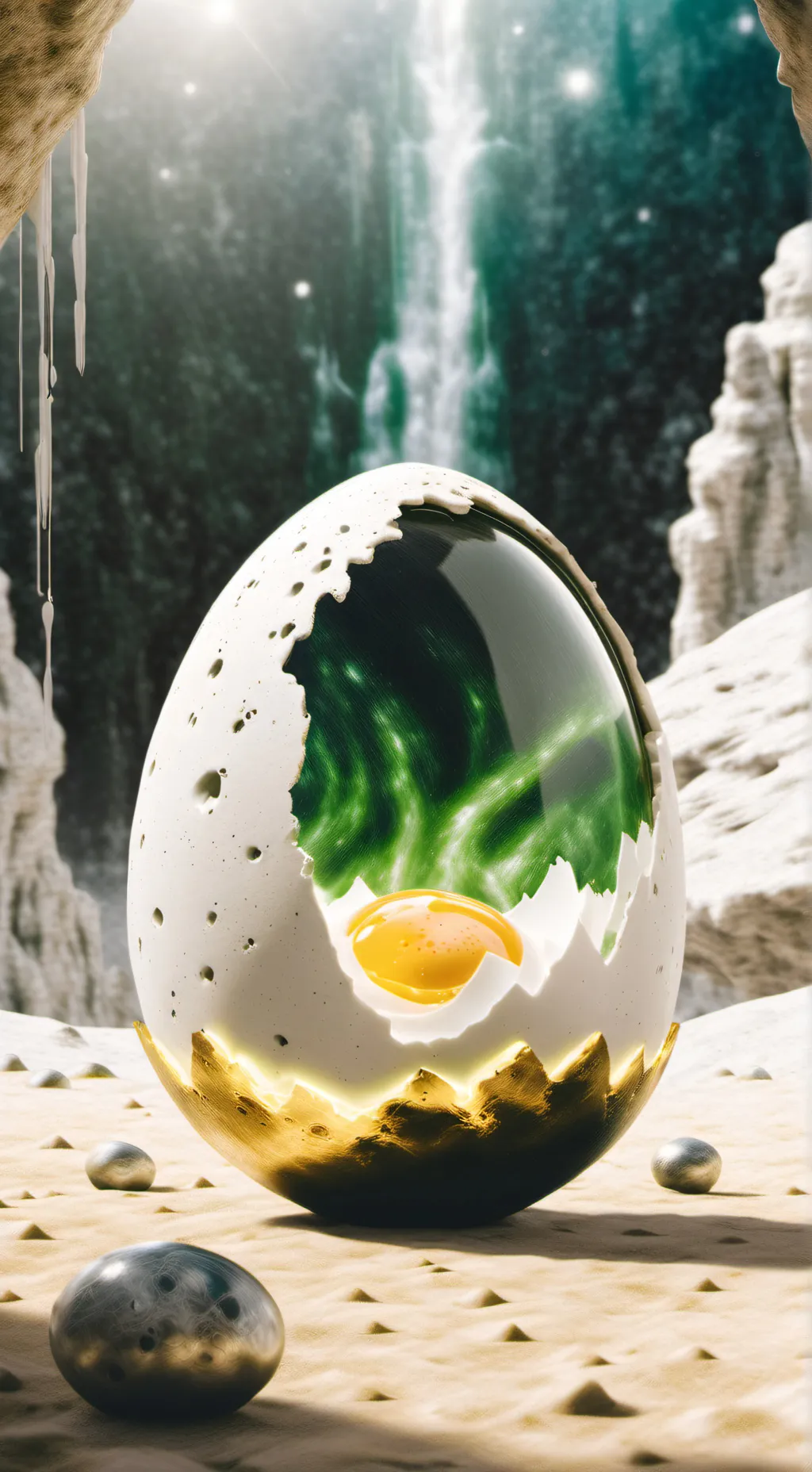 ai character: mha space egg background