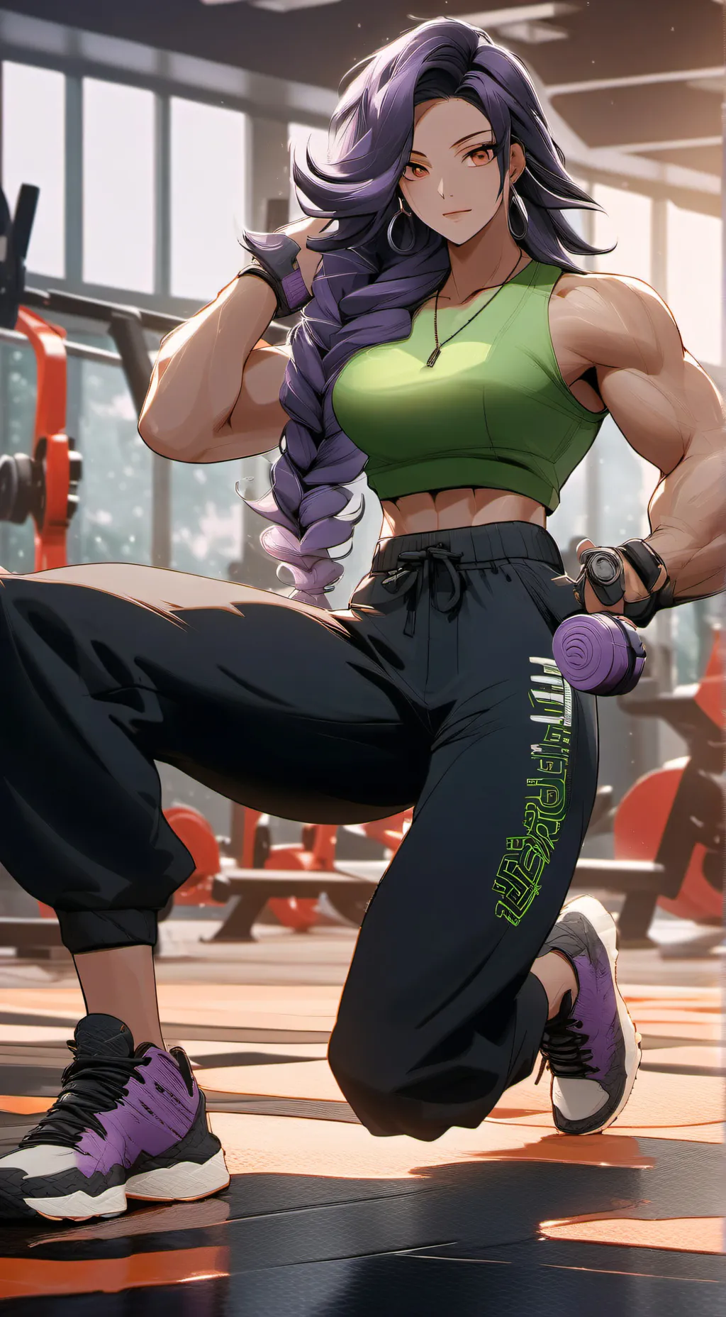 ai character: Violet  background