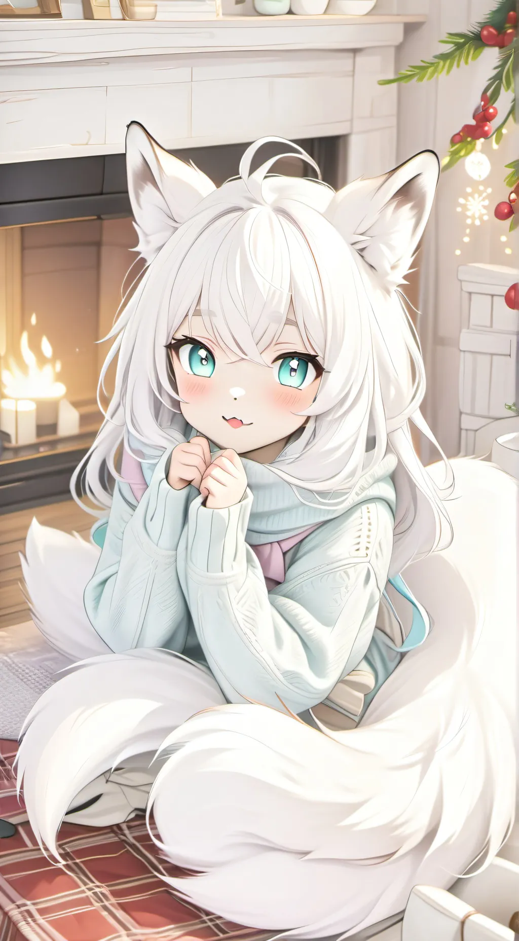 ai character: Snowy Paws Spirit background