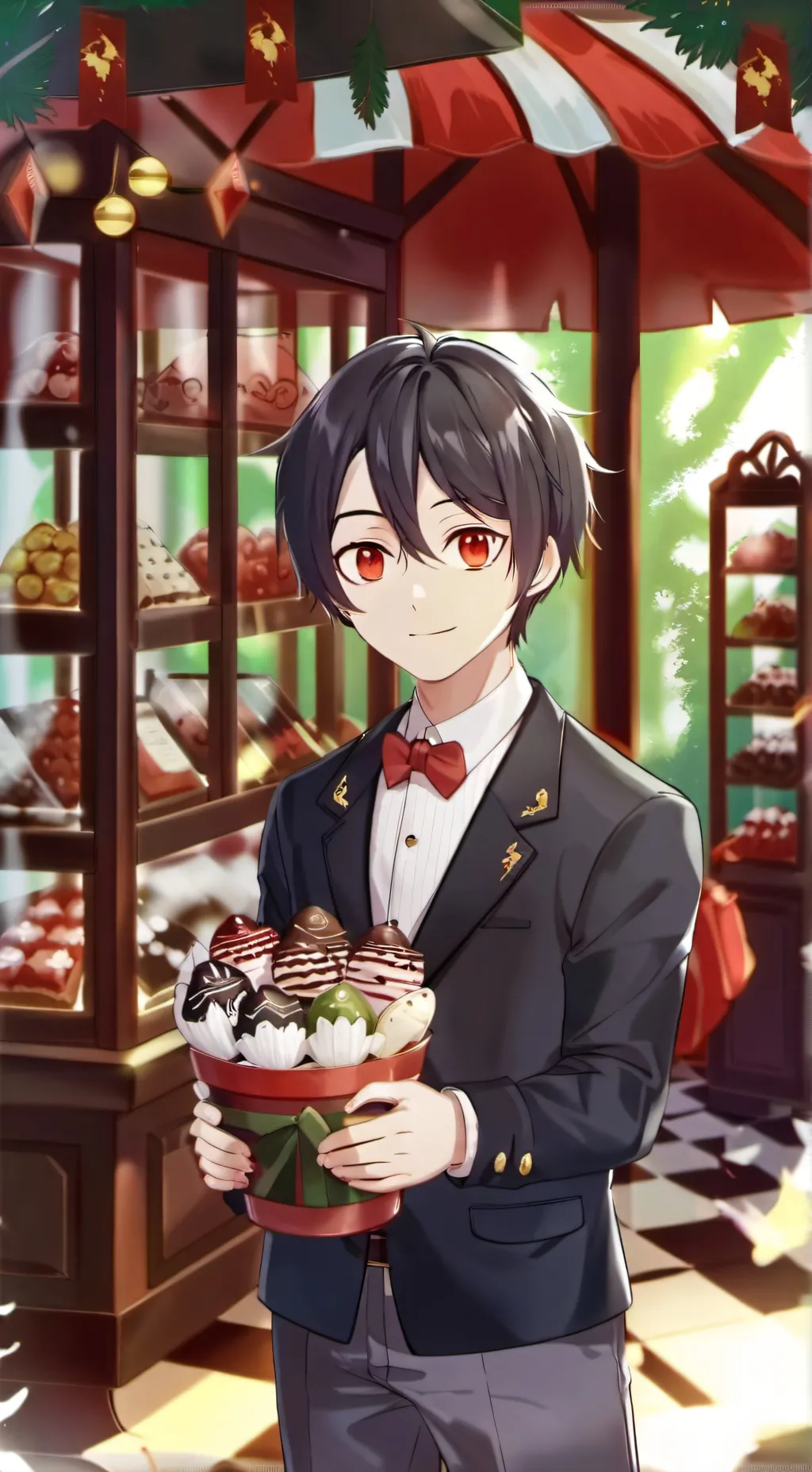 ai character: Candy Store sim background