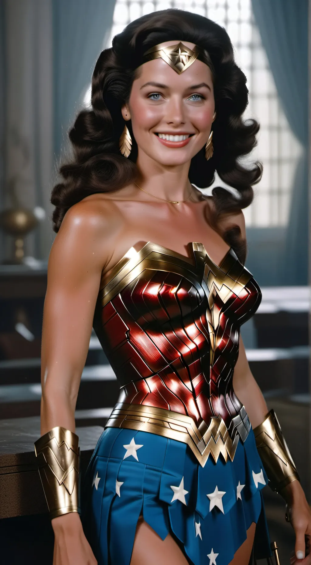 ai character: Lynda Carter background
