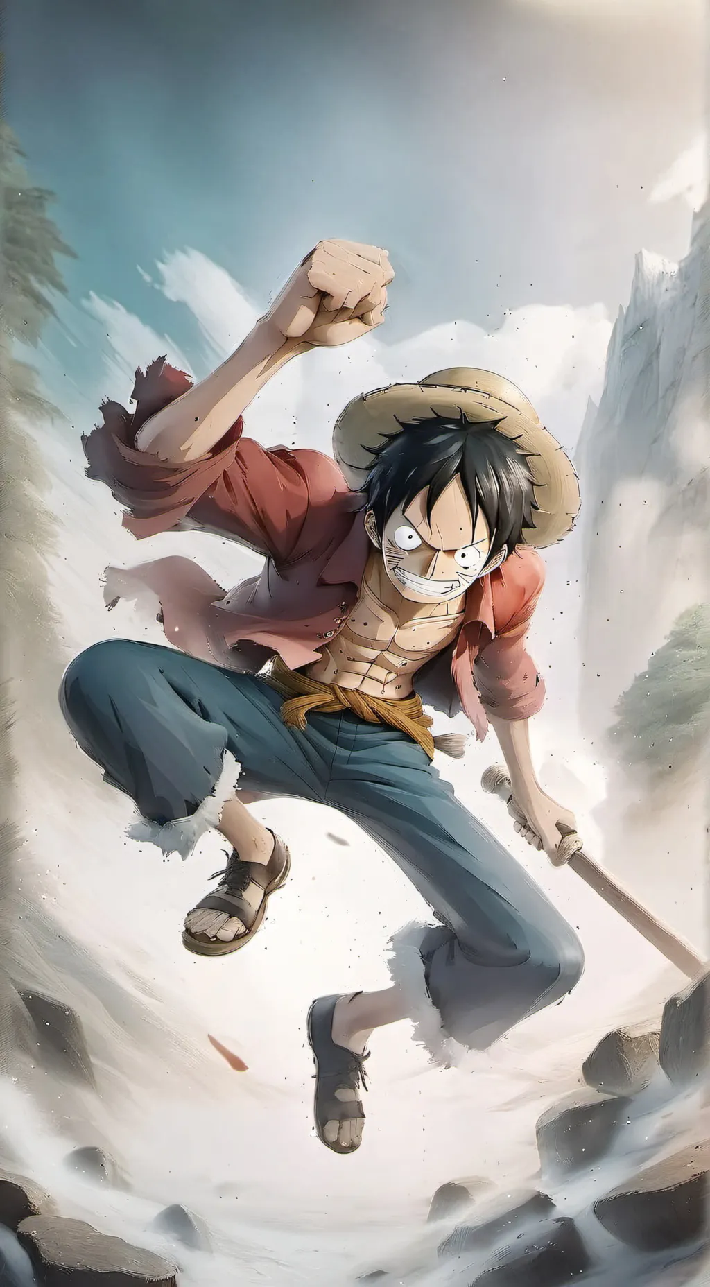 ai character: Luffy background