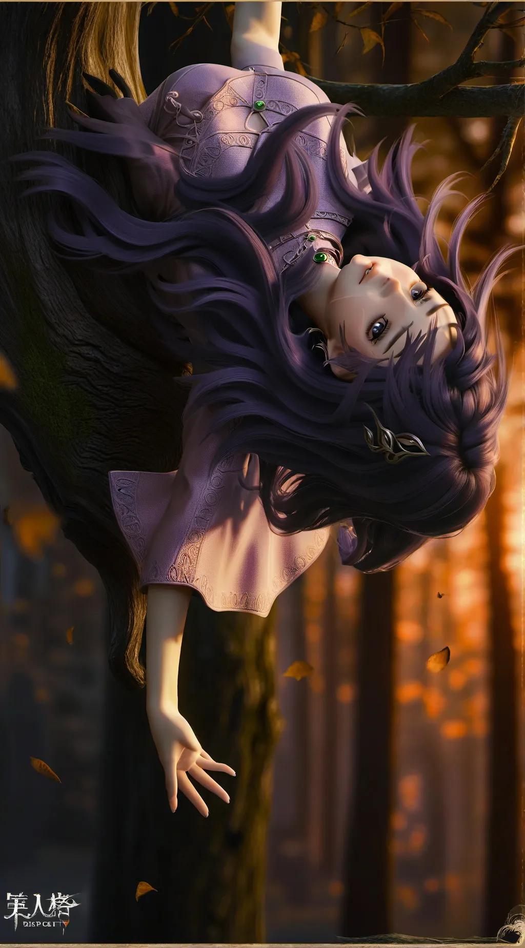ai character: Violet background