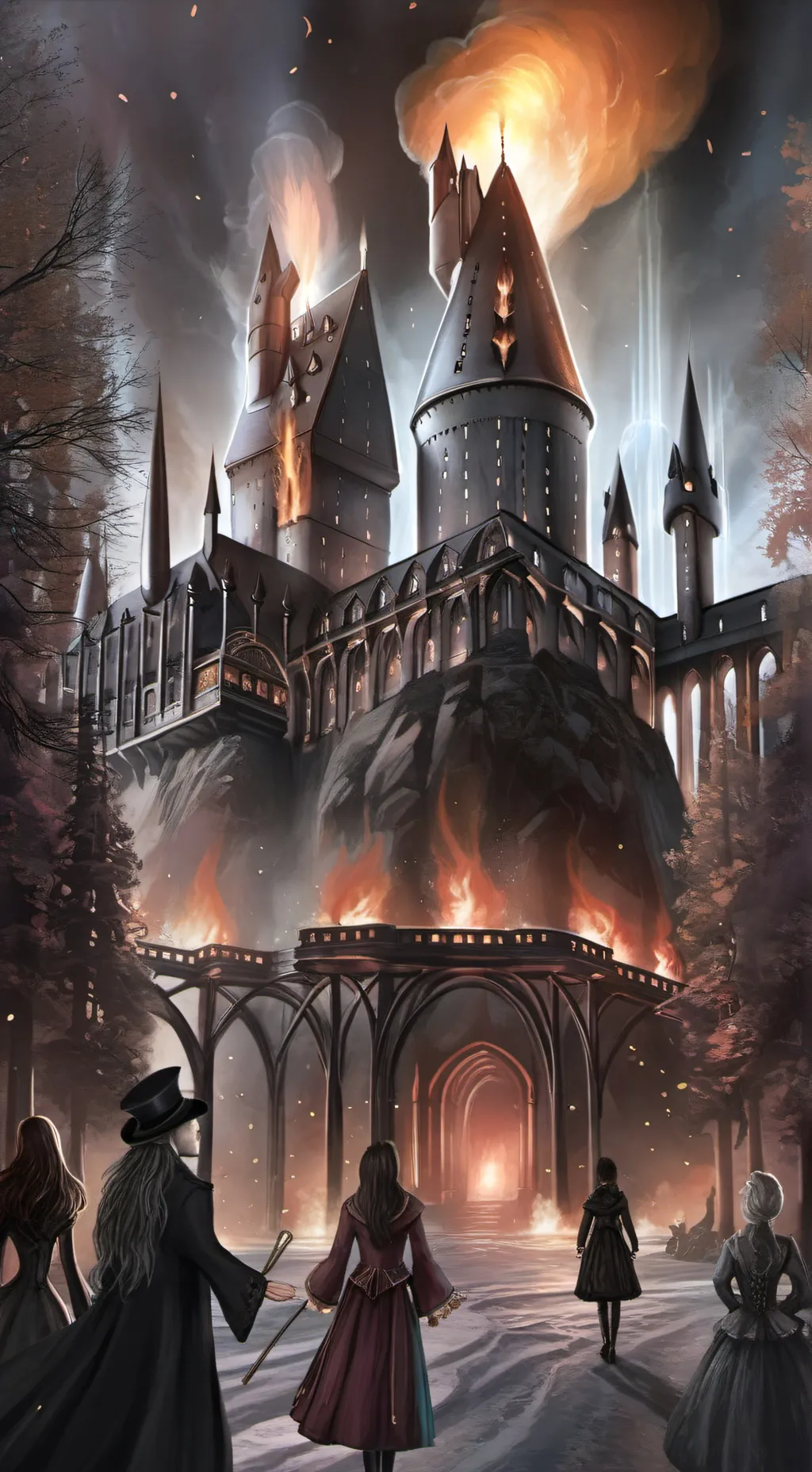ai character: Battle of hogwarts background