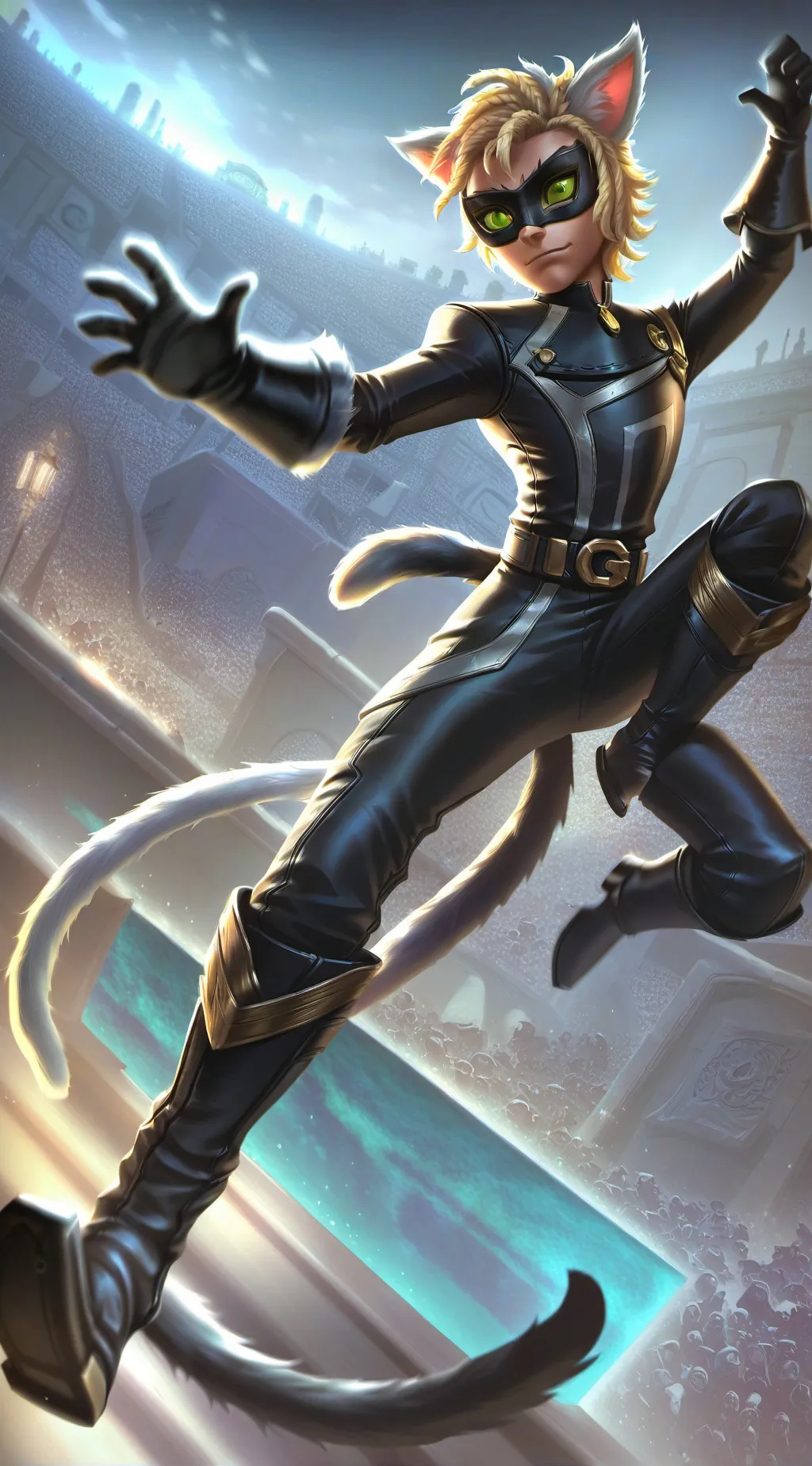 ai character: Cat Noir  background