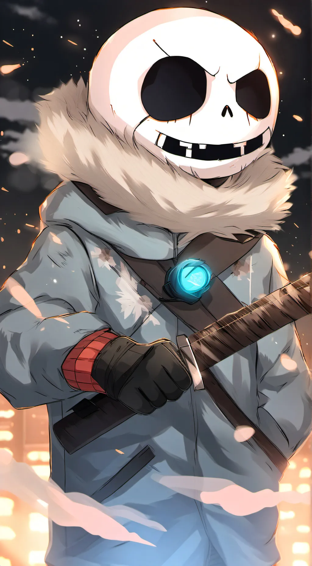 ai character: sans undertale  background