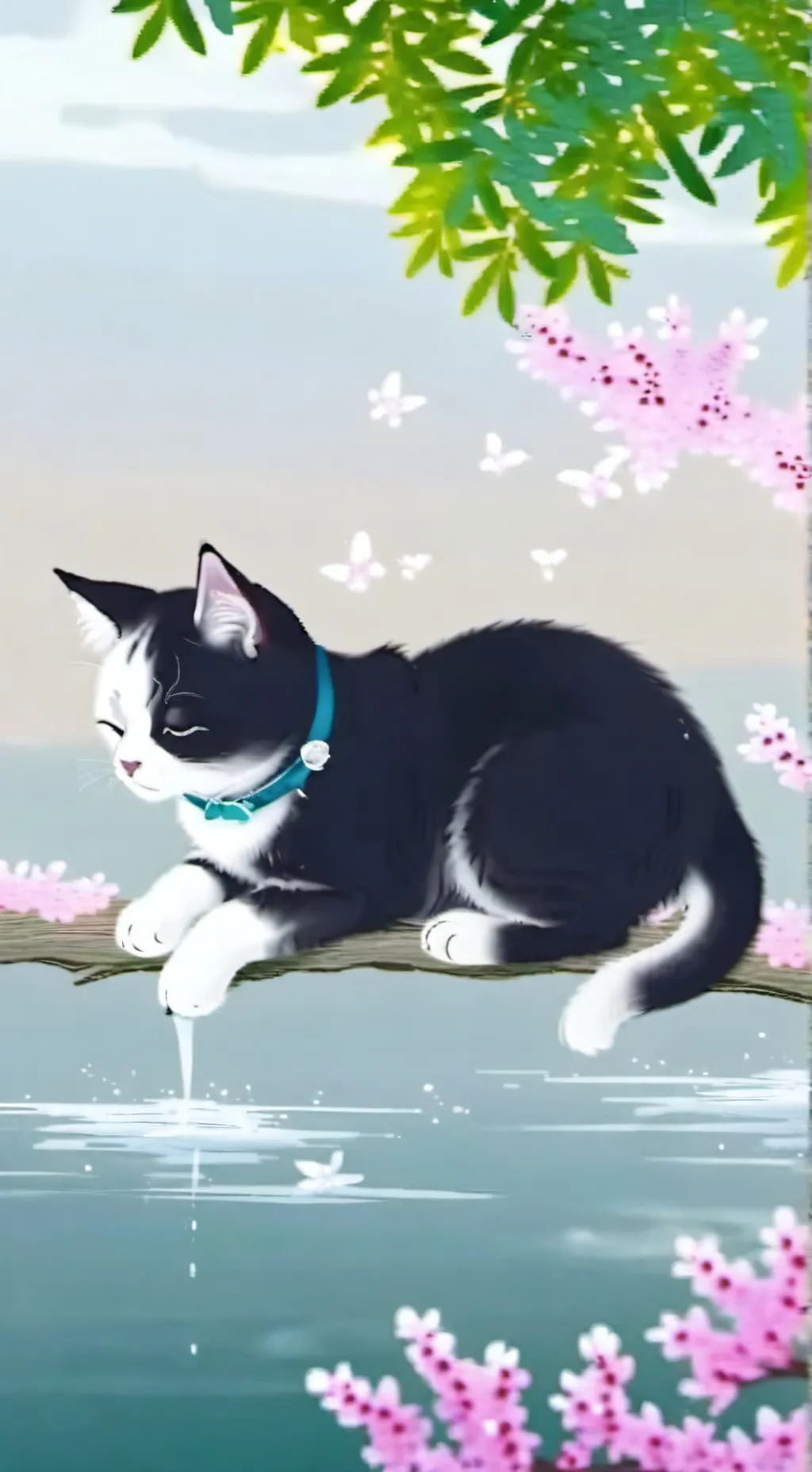 ai character: Sleepy Cat background