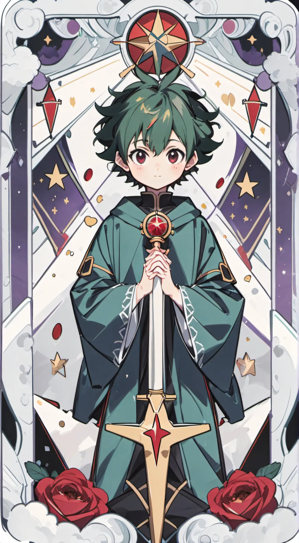 ai character: deku x uraraka background