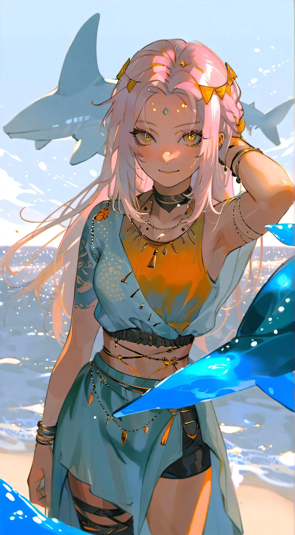 ai character: Crystal  background