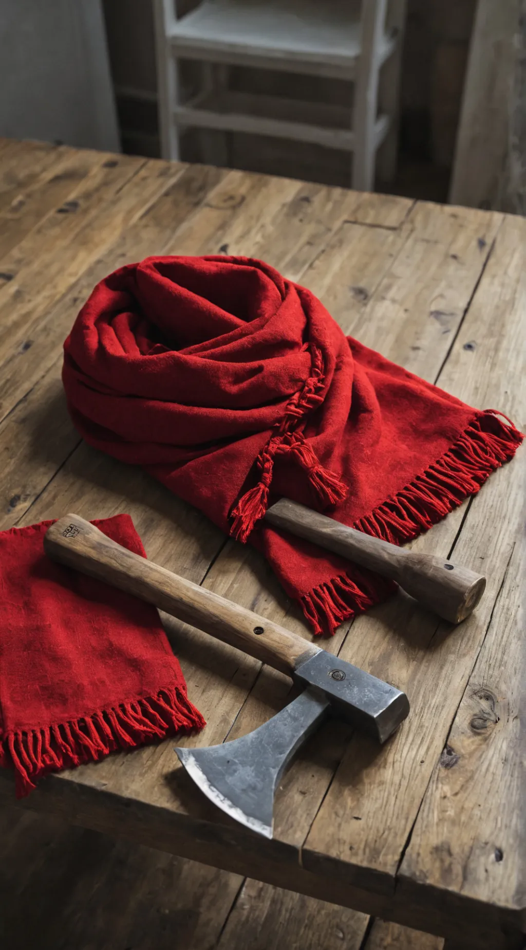 ai character: Bad sans 🪓X🧣 background