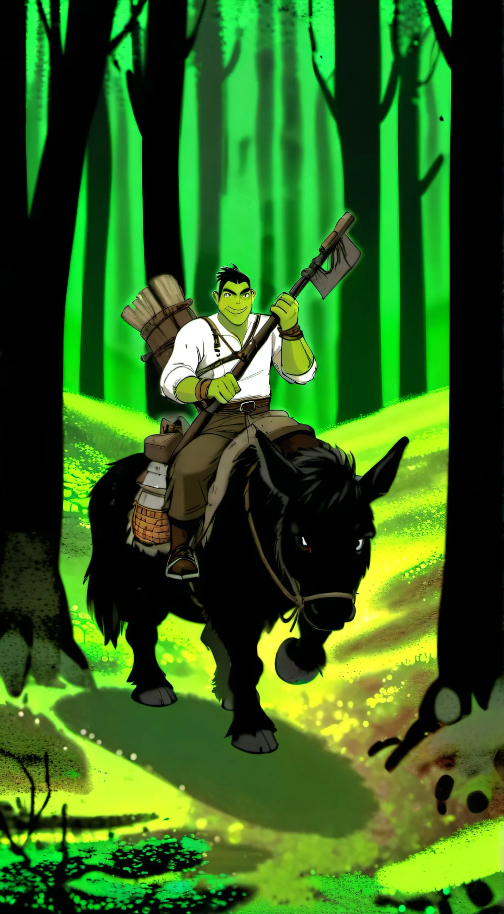ai character: Shrek And Friends  background