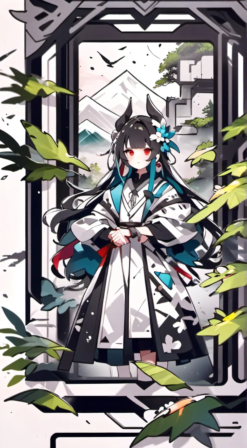 ai character: plant girl background
